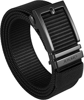 JUKMO Nylon Web Strap Men’s Ratchet Belt