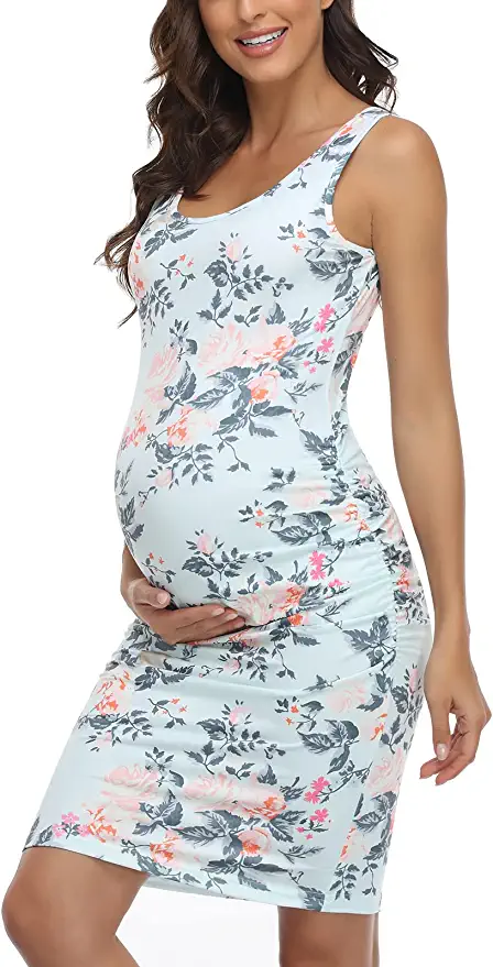 BBHoping Sleeveless V Neck Maternity Dress