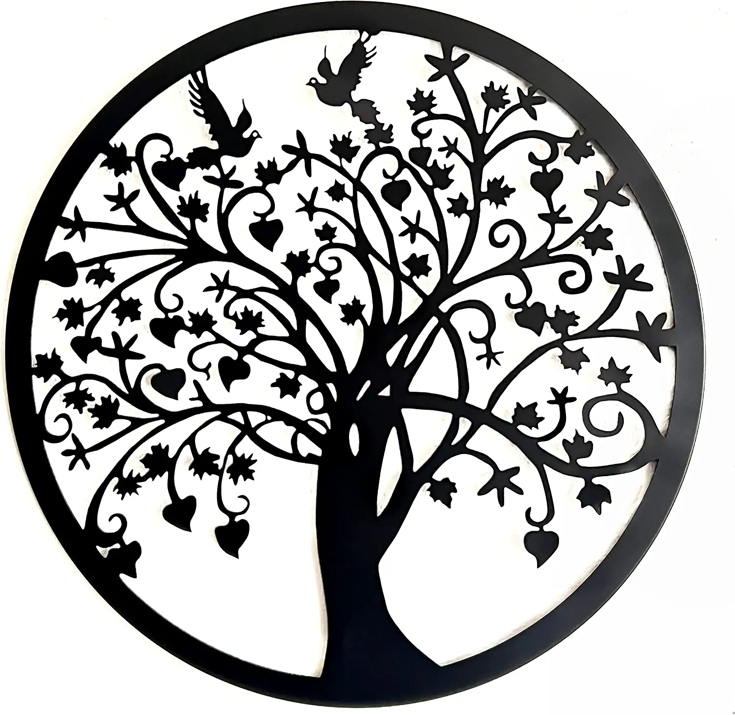 Bellaa Lightweight Metal Tree Of Life Outdoor Wall Decor