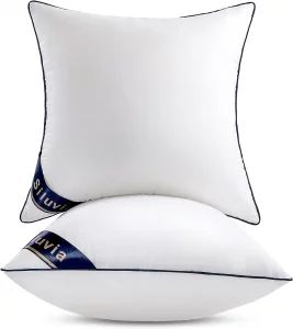 Siluvia Breathable Cotton 20 x 20 Pillow Insert, Set Of 2