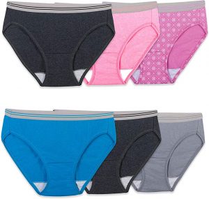 Fruit of the Loom Ravel-Free Waistband Women’s Underwear, 6-Pack