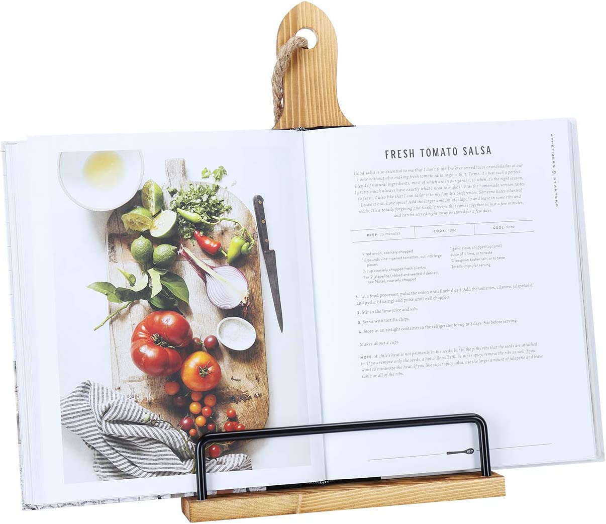 Soligt Tilting Decorative Cutting Board Cookbook Stand