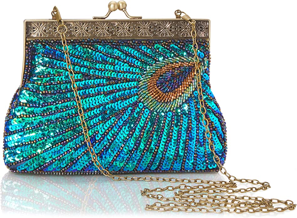 BABEYOND Detachable Chain Sequin Beaded Handbag