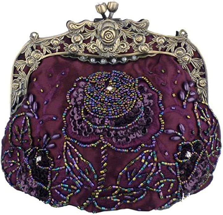 Belsen Satin & Rhinestone Beaded Handbag