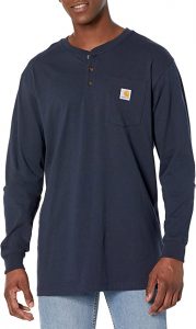 Carhartt Rib-Knit Collar & Cuffs Men’s Long Sleeve Henley