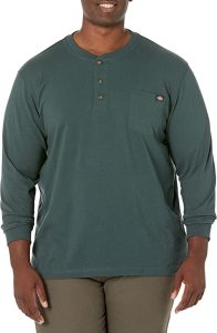 Dickies Chest Pocket Men’s Long Sleeve Henley