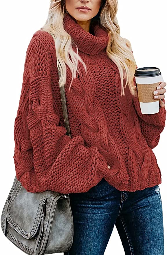 Dokotoo Balloon Sleeve Warm Sweater For Women