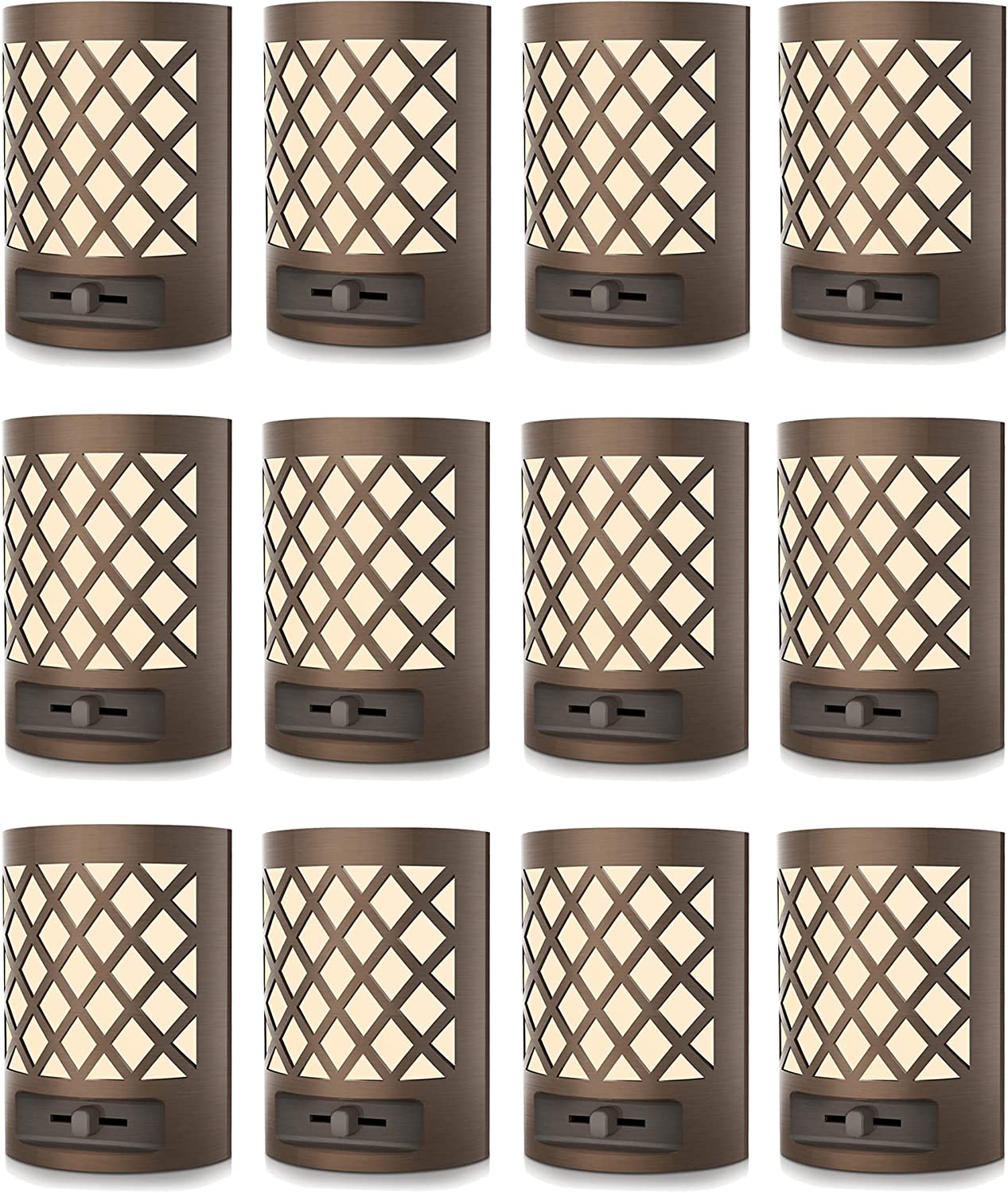 DORESshop Retro Auto On/Off Night Light, 12-Pack