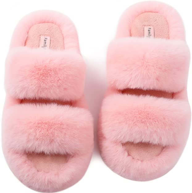 FamilyFairy Fuzzy Moisture Wicking Fluffy Slippers