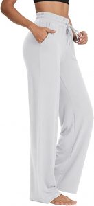 Sarin Mathews Loose Fit Drawstring Waist Women’s White Pants