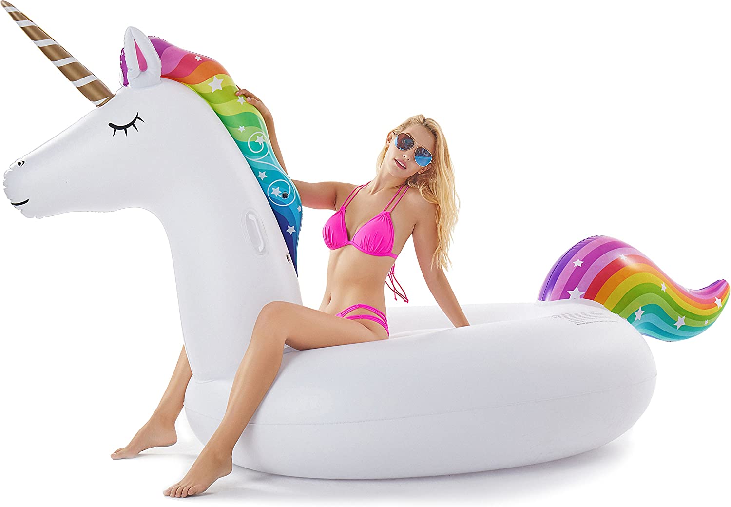 Jasonwell Fast Inflation Valves Unicorn Pool Float