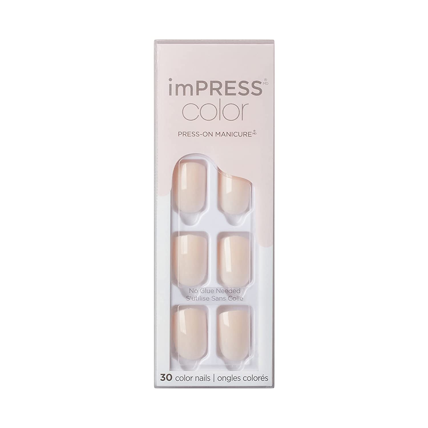 KISS imPRESS Color Super Slim Press-On Nails, 30-Piece