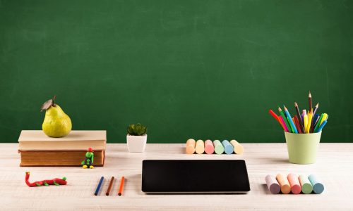 Organized school desk