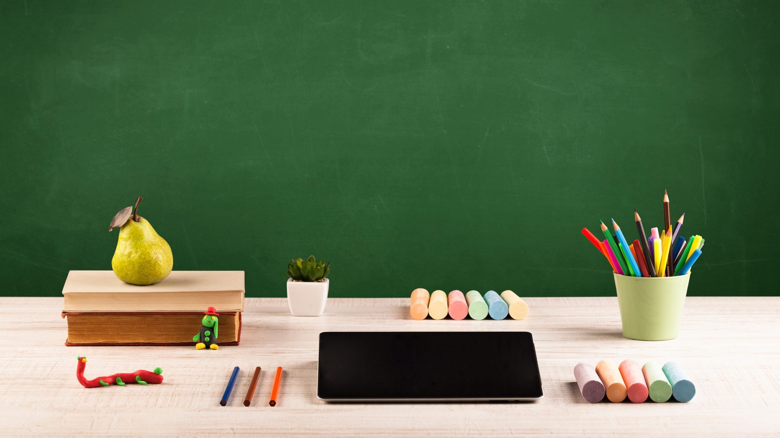 Organized school desk