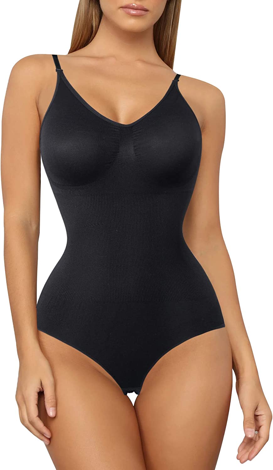 Irisnaya Spaghetti Strap Shapewear Bodysuit For Women