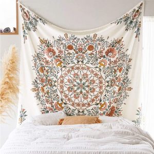 LANG XUAN Floral Wall Tapestry Boho Decor