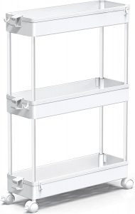 SPACEKEEPER Removable Shelves Slim Rolling Cart