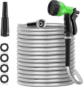 SPECILITE Heavy Duty Flexible, Never Kink Stainless Steel Garden Hose