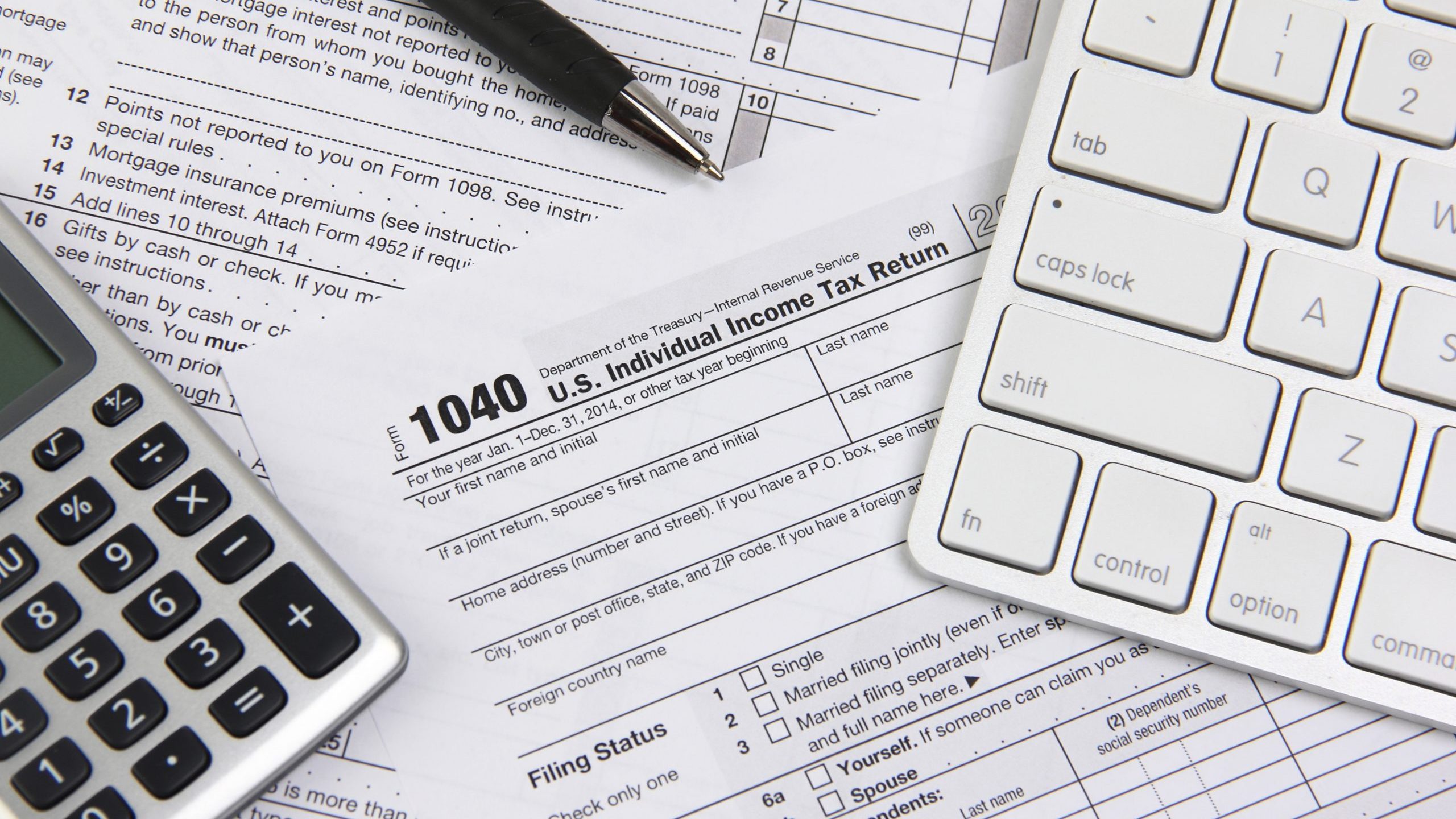 1040 form for filing taxes