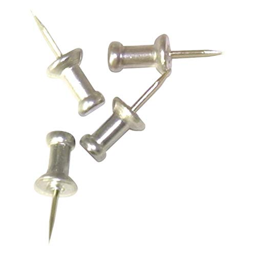 ADVANTUS Aluminum Head Steel Point Push Pins, 100 Count