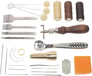 BIGTEDDY Basic Beginner Leather Working Tools, 32-Piece