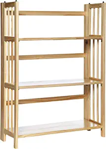 Casual Home 3-Tier Folding Wooden Bookshelf