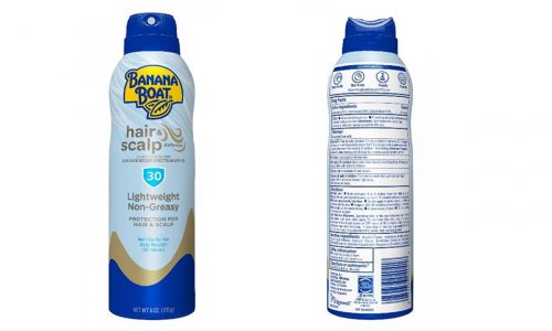 Recalled Banana Boat sunscreen