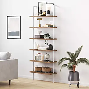 Nathan James Theo 6-Tier Industrial Metal & Wooden Bookshelf