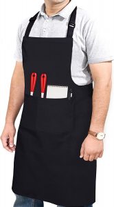 RUVANTI Durable Cotton Pocket Apron For Grilling