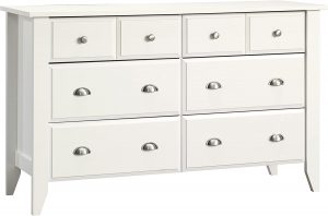 Sauder Shoal Creek Engineered Wood White Dresser