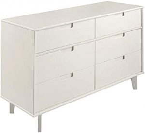 Walker Edison Solid Pine Wood & MDF Construction White Dresser