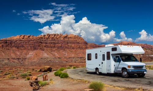 RV driving in Canyonlands