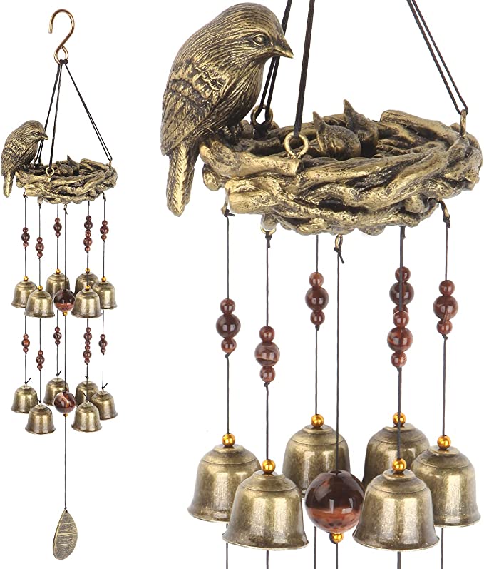 Gardenvy Mother’s Love Bird Nest Bells Wind Chimes