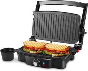 iSiLER Nonstick 180 Degree Opening Panini Press Sandwich Maker