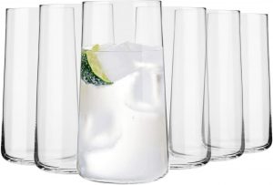 Krosno Wide Stable Base Collins Glasses, 6-Piece