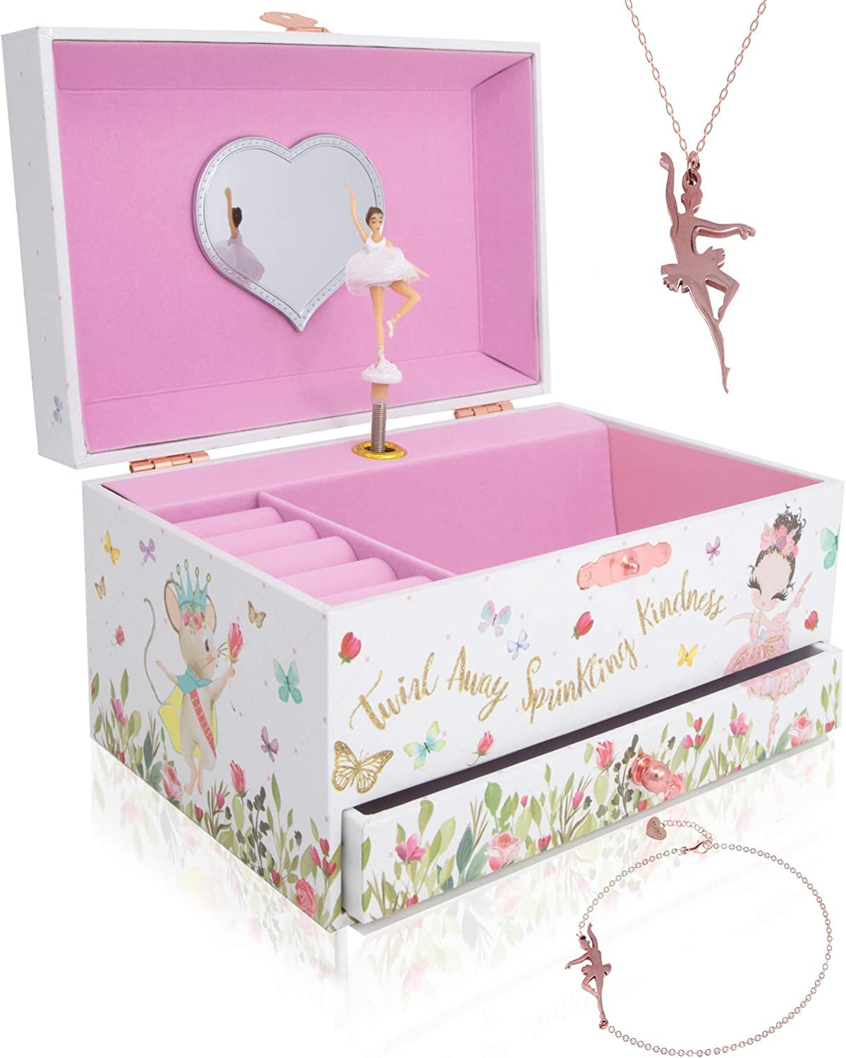 Memory Building Company Spinning Ballerina Jewelry Music Box