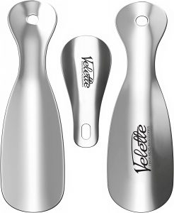 Velette Metal Shoehorn & Travel Shoe Horn, 3 Pack