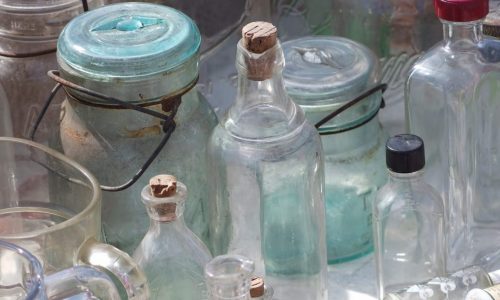 Vintage Canning Jars at a Flea Market