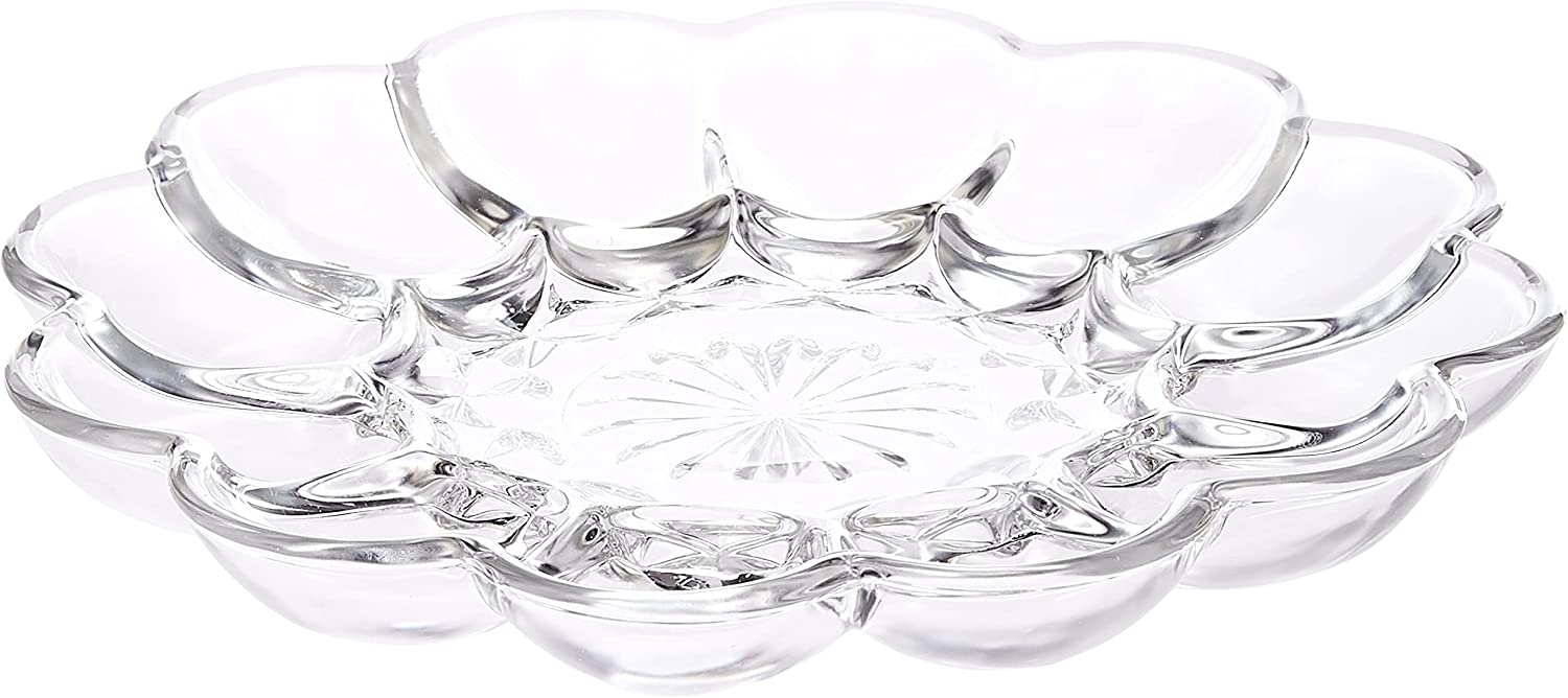 Anchor Hocking Transparent Glass Egg Plate