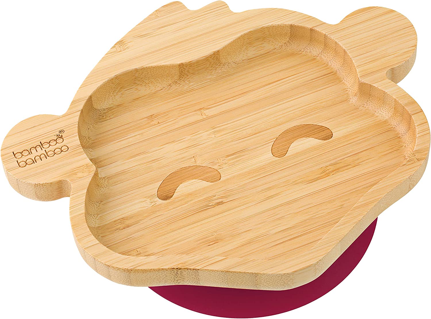 Bamboo Bamboo Monkey Face Shape Bamboo Kids Plate