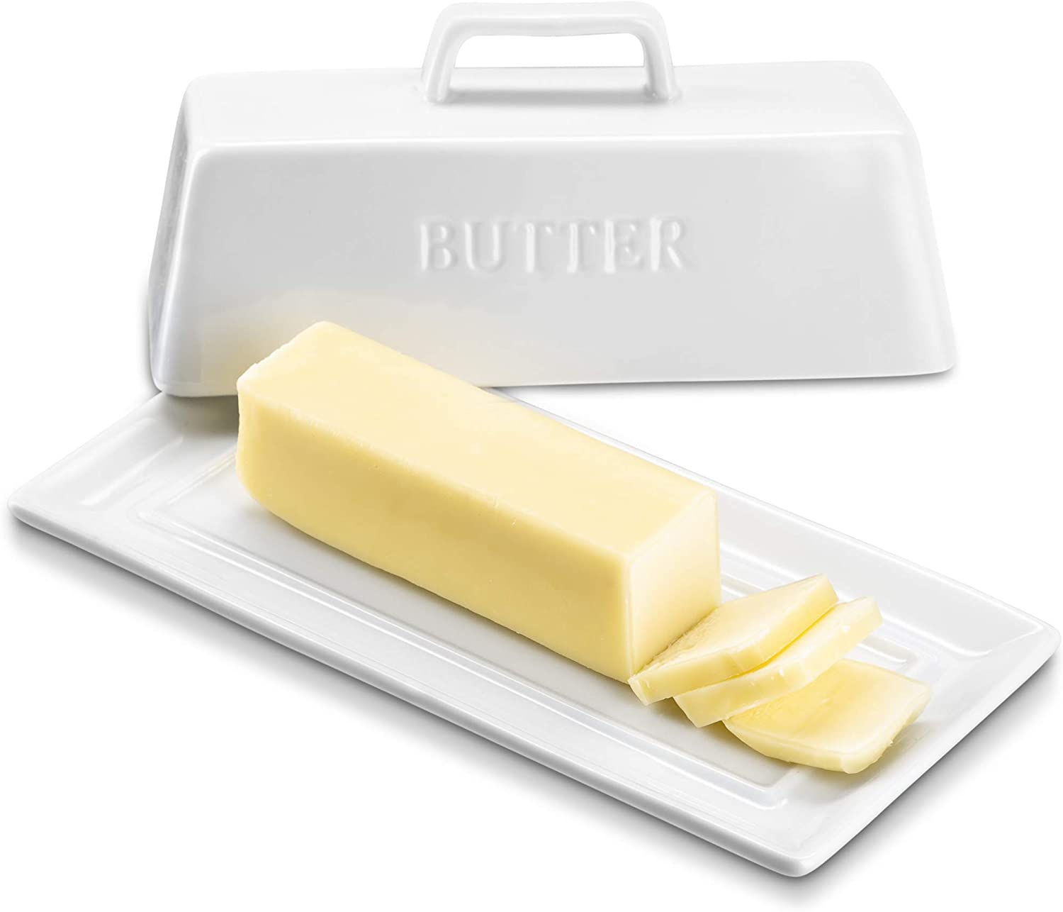 Kook Microwave Safe Ceramic Butter Dish