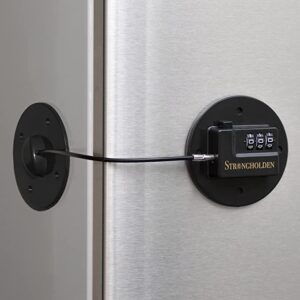 Strongholden Heavy Duty Stainless Steel Combination Adhesive Fridge Lock