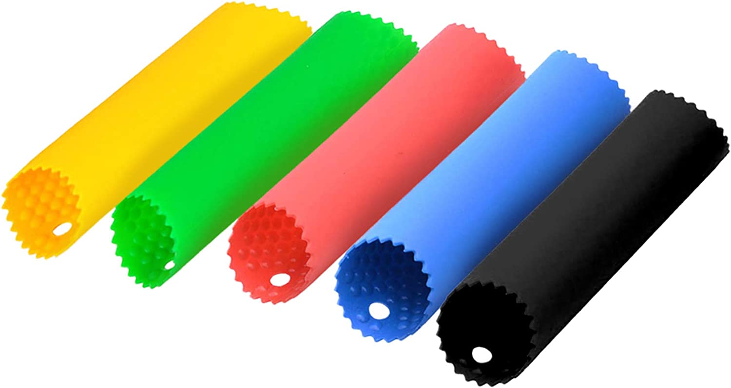 Vimbo Hangable Design Silicone Roller Garlic Peelers, 5-Piece