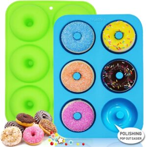 Walfos BPA-Free Flexible Silicone Donut Pans, 2-Piece