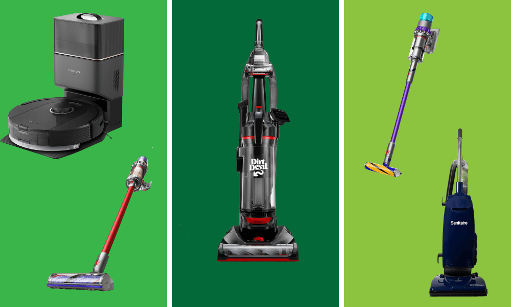 Collage of vacuums on sale during Amazon Winter Sale