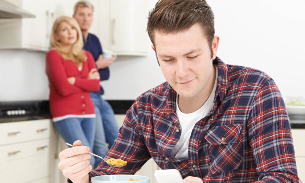 Parents frustrated with adult son living at home