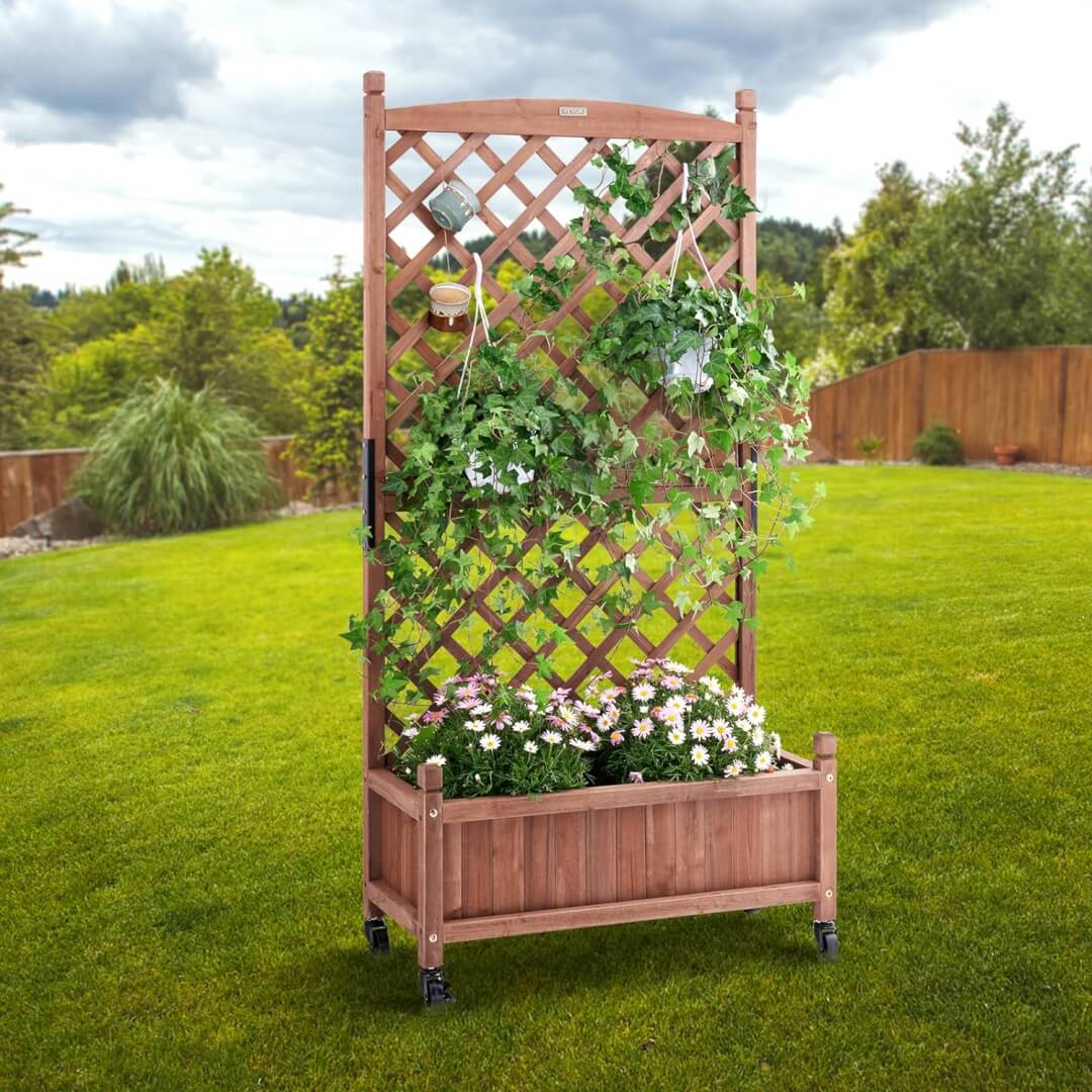 VEVOR Wood Planter with Trellis