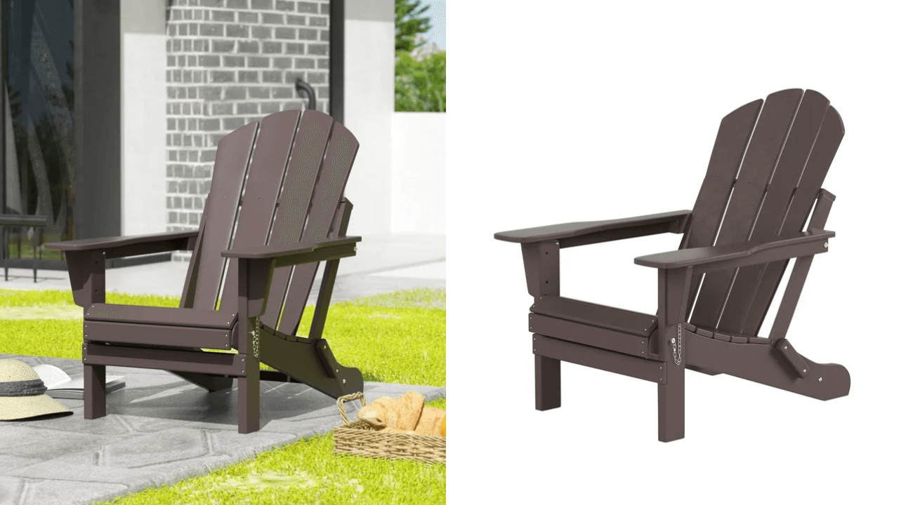 Westintreds Outdoor Folding HDPE Adirondack Chair