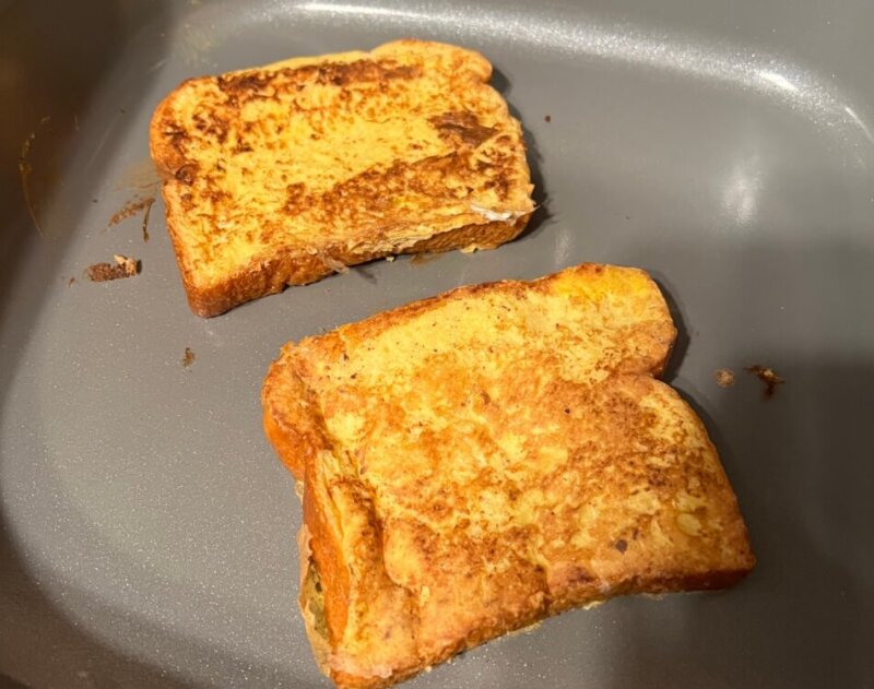 french toast in skillet